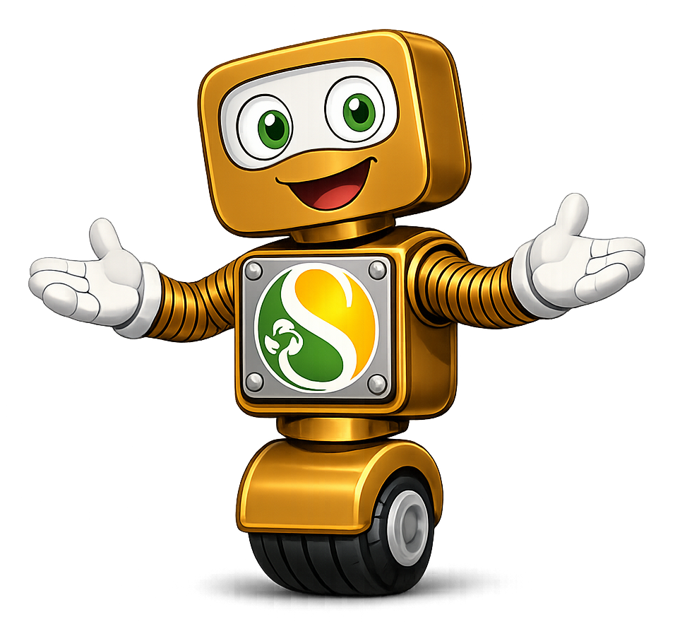 Mascote Sucatinha - Boas-vindas